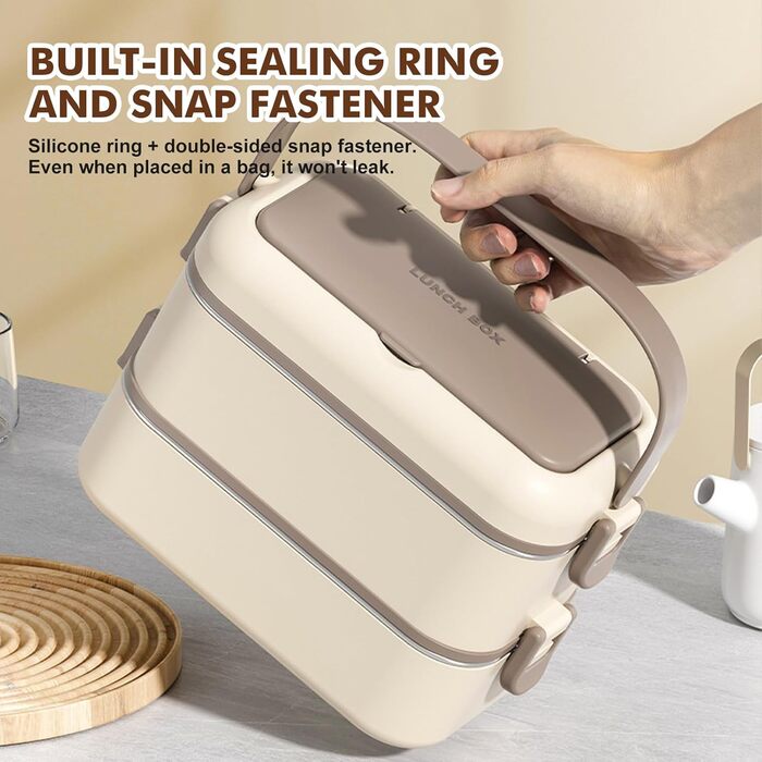 Ланчбокс Bento з нержавіючої сталі, прямокутний, витікання, великий об'єм, ізольований, для дорослих, мікрохвильова піч, для офісу та школи