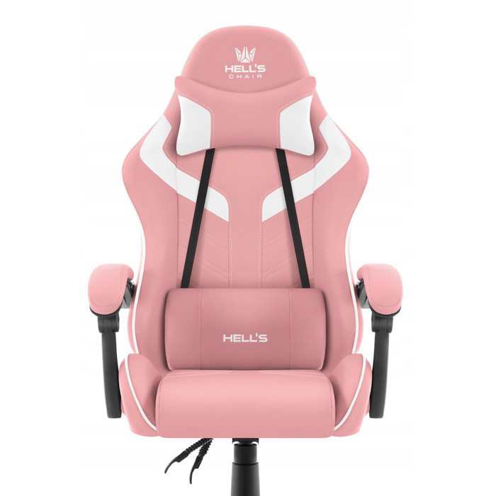 Ігрове офісне крісло Hell's Chair HC-1007 2.0 Pink, екошкіра
