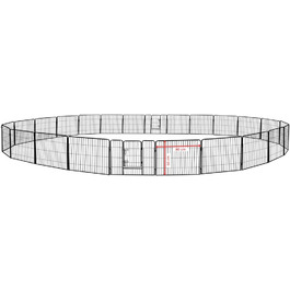 Клітка для цуценят Petigi, вольєр з порошковим покриттям, складається, розмір комірки 47 мм, для використання в саду, розмір (Ш x В): 80 x 60 см