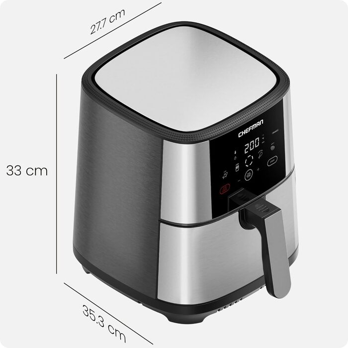 Chefman TurboFry Air Fryer - 4.75L Family Size with Digital Controls