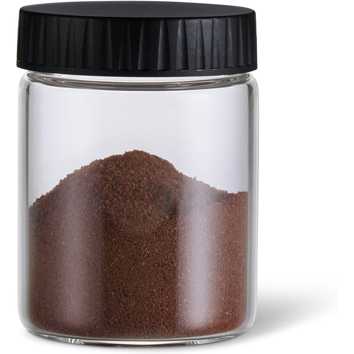 Tchibo Manual Coffee Grinder, Ceramic Burr Grinder, Adjustable Grind Size, Silver