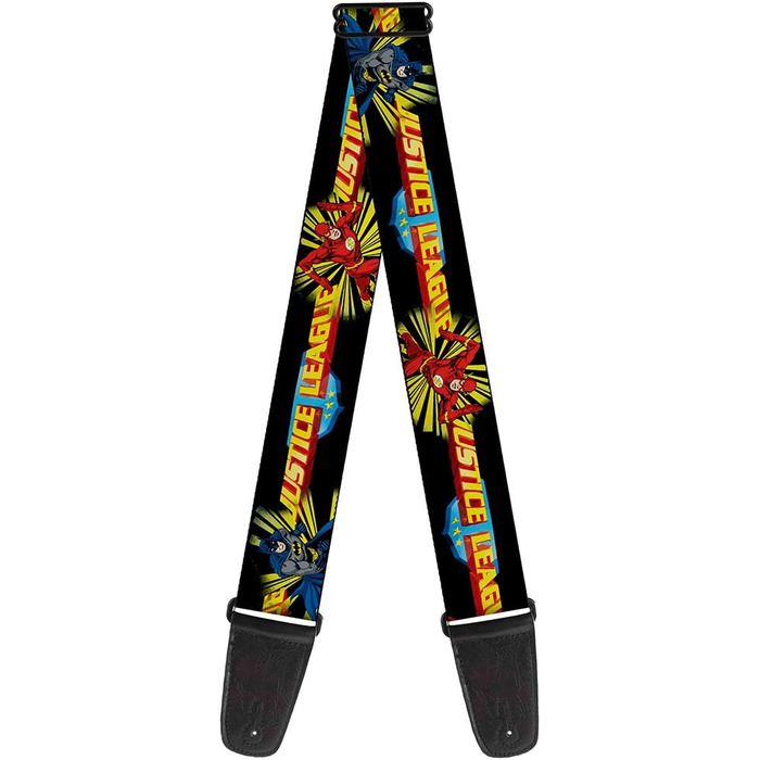 Гітарний ремінь Buckle-Down GS-WJK015 з дизайном 'Веселий Джокер', чорний/білий, 34-60 дюймів