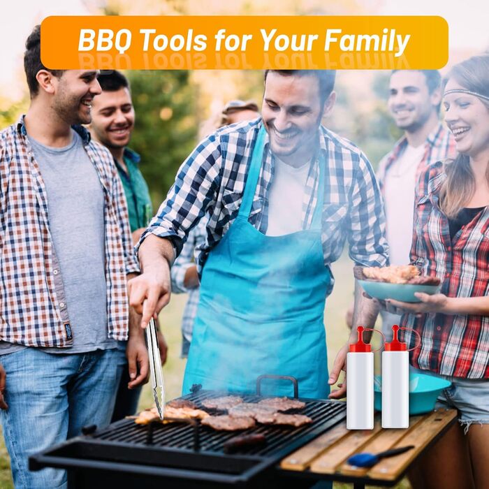Набір аксесуарів для гриля на 42 шт. з кейсом, нержавіюча сталь, для газового гриля, барбекю, саду та кемпінгу