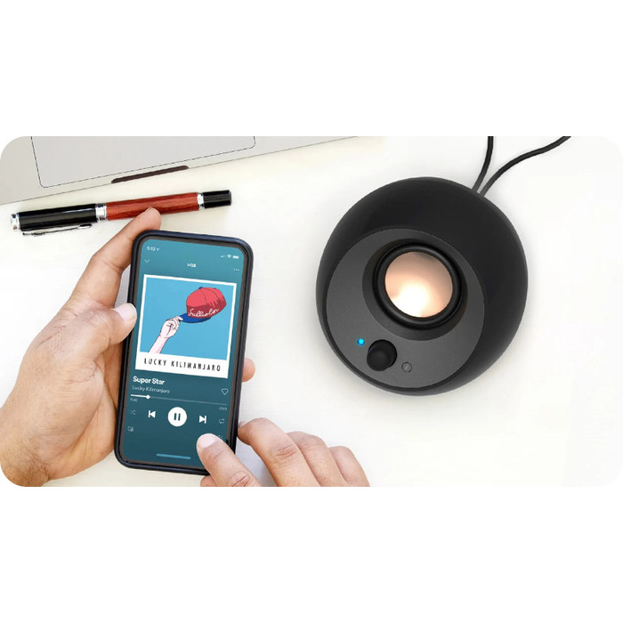 Комп'ютерні колонки Creative Pebble 2.0 V3 Bluetooth 5.0 USB-C, чорні