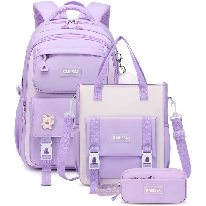 Стильний рюкзак для підлітка Tanou, набір шкільних сумок: рюкзак, сумка через плече, пенал. Об'ємний, з відділенням для ноутбука 15,6