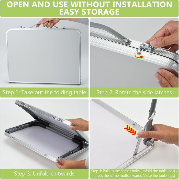 Складаний столик - білий: багатофункціональний, для дому, відпочинку, кемпінгу
