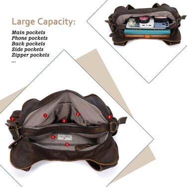 Сумка жіноча Angelkiss Hobo велика, повсякденна, через плече, коричнева (801brown)