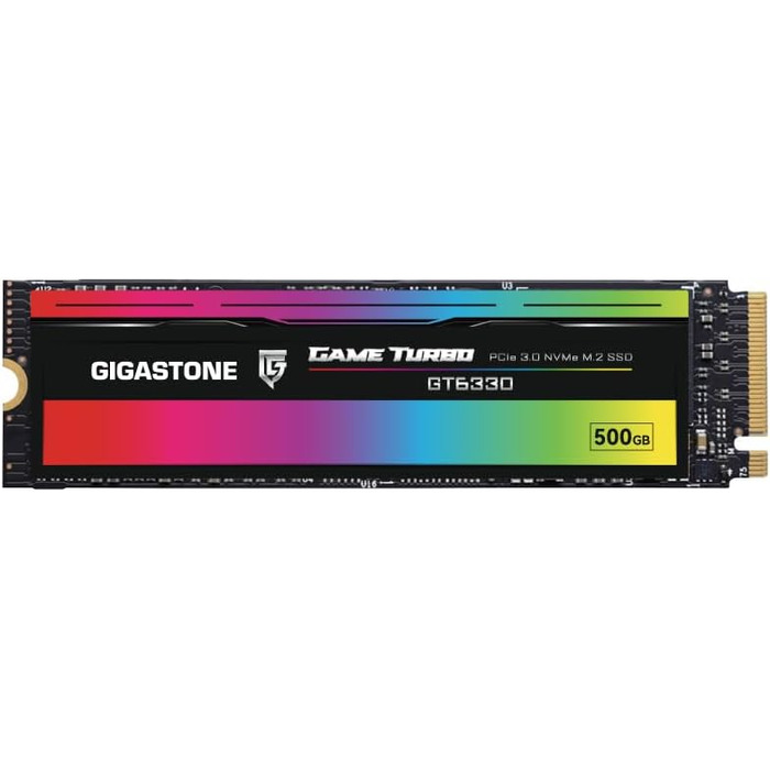 SSD Gigastone M.2 2280 PCIe Gen3 500GB з радіатором - NVMe для ігор, графіки та відеомонтажу