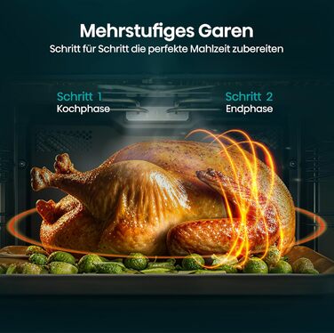 Мікрохвильова піч Hisense H23MOBS5HC 23 л, 900 Вт, AirFry, 4 в 1, чорна