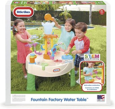 Little Tikes Fountain Factory Water Table, Garden Toy, Safe and Portable Kids' Table, Sensory Toy for Outdoors; Encourages Imaginative Play, Ages 24 Months+