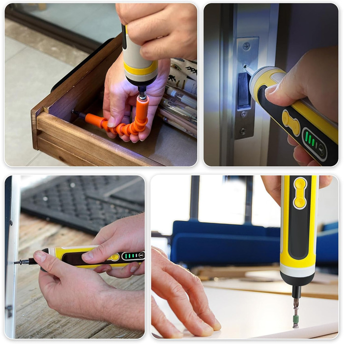 Mini акумуляторний шуруповерт Enventor 6 Nm, 4V, 2000 mAh, LED, USB, 25-Tlg. набір біт