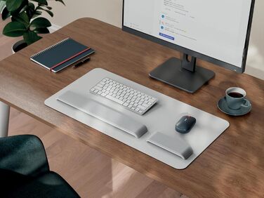 Leitz Велике ігрове килимк для миші, сірий, 100 x 40 см, з антиковзаючим покриттям, для офісу та геймінгу