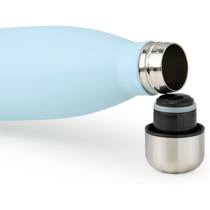 Фляга Blumtal 500 мл з нержавіючої сталі: ізольована, не протікає, BPA-free, для холодних та теплих напоїв, двостінна, стійка до корозії, блакитна