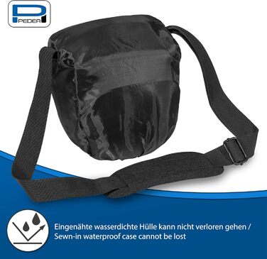 Сумка для камери Pedea: стильна модель для DSLR/SLR/System камер з дощем. Розмір M (Чорний)