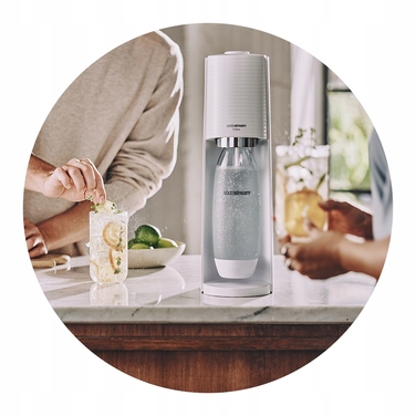 Сифонізатор для газованої води SodaStream Terra, білий (балон CO2 та пляшка 1 л у комплекті)