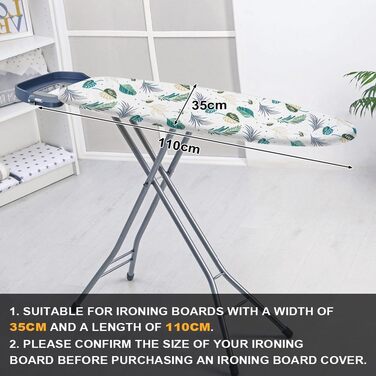 Гайка для прасувальної дошки 110x35 см, бавовняний чохол, з гумкою, для швидкого прасування, підходить для парогенераторів та прасок (Сірий)