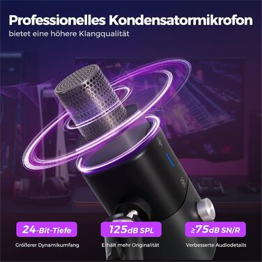 Конденсаторний мікрофон NearStream AM25X з підставкою: USB/XLR, для стрімінгу, подкастів, ігор (PC/PS5/PS4), з функцією моніторингу та шумозаглушення