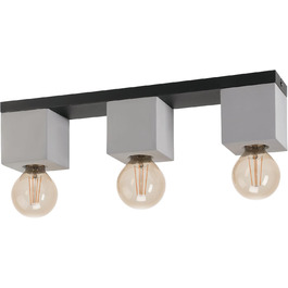 Настільна лампа EGLO Prestwick: вінтажний дизайн, індустріальний стиль, бетон, сірий колір, вимикач, патрон E27