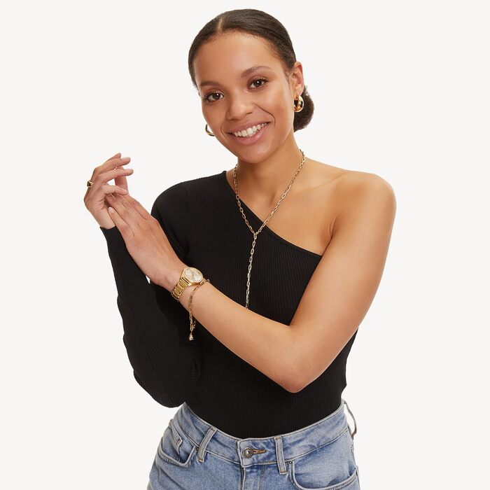 Годинник Tamaris для жінок - Спортивний та елегантний годинник на зап'ястя 30 мм (Золотий, Tiny Zirkonia)