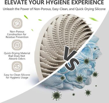 Силіконова мочалка для тіла Beautail, м'який скраб для чутливої шкіри, душова щітка, 1 шт. зірка