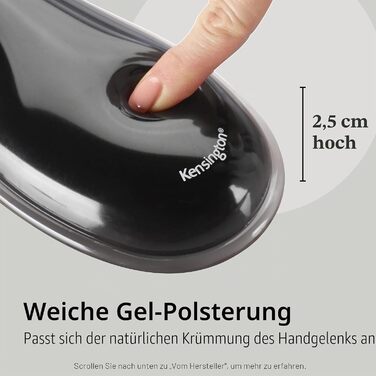 Ергономічна підставка під зап'ястя для клавіатури Kensington Duo Gel, протиковзаюча гелева основа, 94 x 483 мм, синій/чорний (62397)