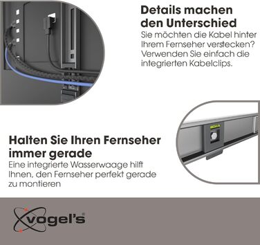 Vogel's Elite TVM 5605 Ultra-Slim TV Wall Mount for 40-100 Inch TVs - 100kg Capacity, VESA 600x400, Universal Compatibility, 1.5cm Profile