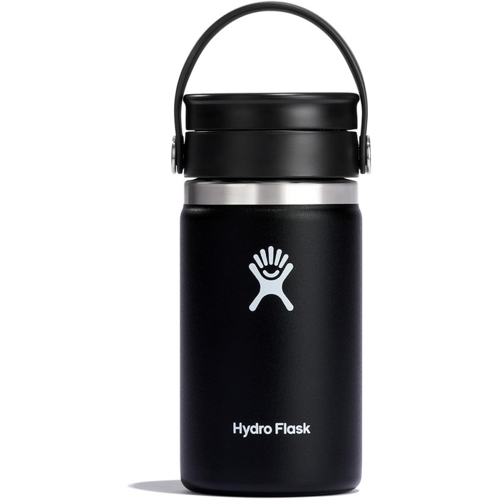 Hydro Flask 12 oz Stainless Steel Vacuum Insulated Travel Thermos - Leakproof Lid - Black