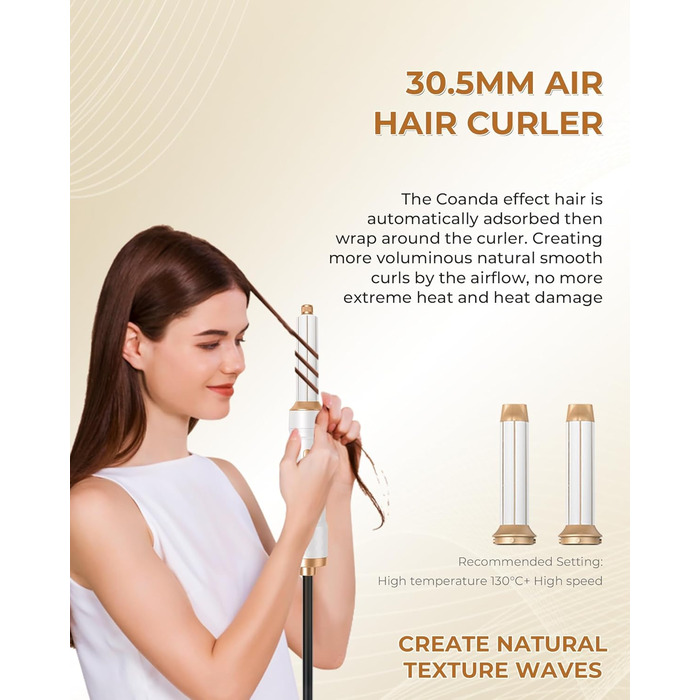 Airstyler 5 в 1: Фен-щітка з іонізацією, 20 м/с, 110 000 об/хв, для створення локонів та випрямлення волосся (фіолетовий)