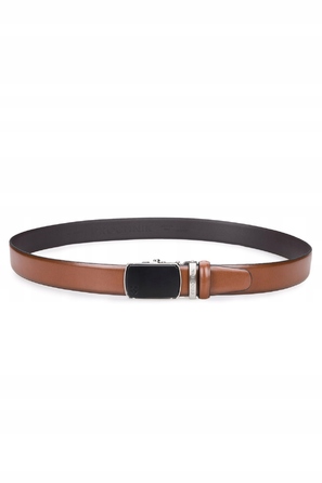 Чоловічий шкіряний ремінь Próchnik PM5 46/115, коричневий, з автоматичною пряжкою