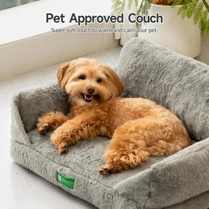 MEWOOFUN Cat Cave Cat Bed for Indoor Cats, Cute Kitten Bed Pet Sofa with Removable, Washable Cover and Anti-Slip Bottom for Small Dogs (White, ) (M, Gray)