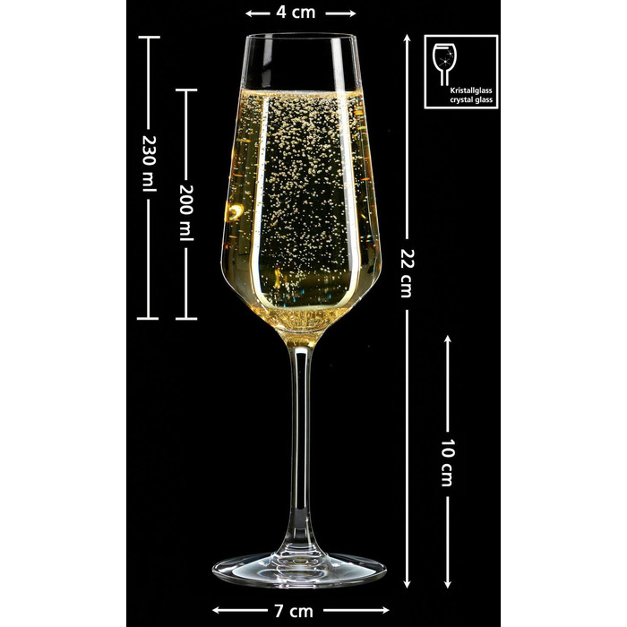 Набір келихів для шампанського Ritzenhoff Breker Mambo, 4 шт, 22 см