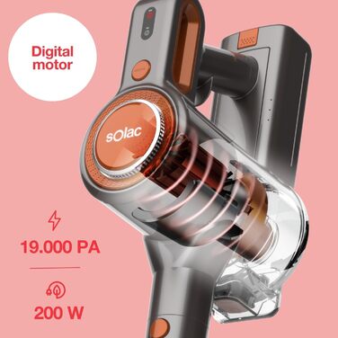 Електричний акумуляторний повітродув Solac Turbobat Digital Flex AE2515, 29.6V, 200W, металевий корпус, колір: мідний