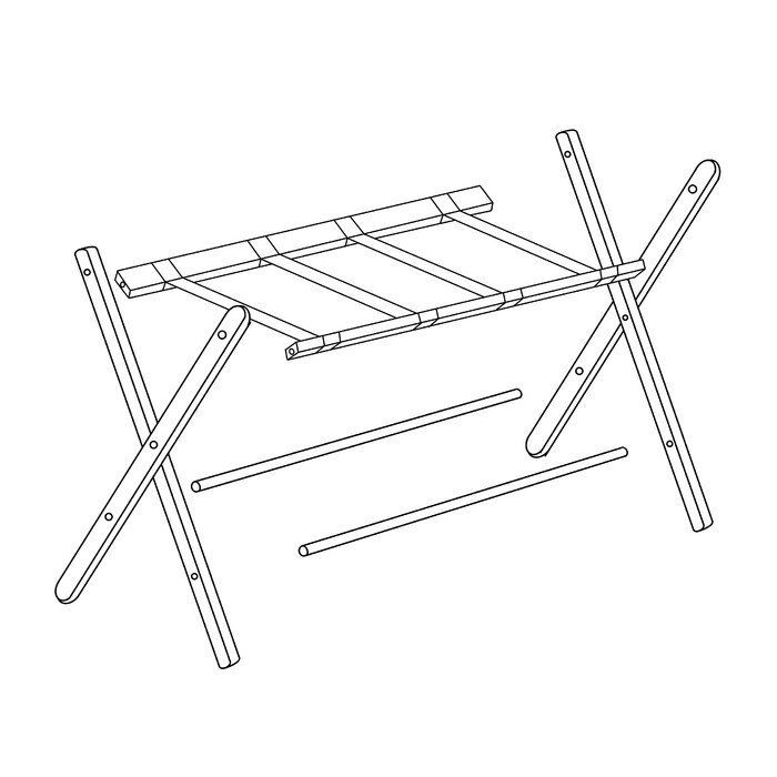 Relaxdays Wooden Folding Suitcase Stand