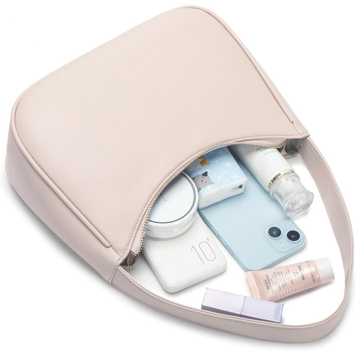 Сумка жіноча Schutertaschen Hobo мініатюрна, клатч на блискавці, колір бежевий (L)