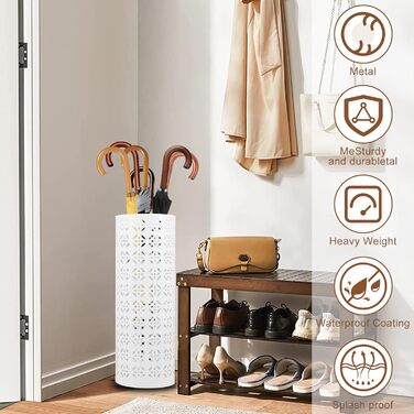 Металева підставка для парасоль та тростей Rain Collection, 15x15x42 см