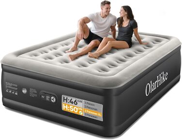 Надувний матрац OlarHike для кемпінгу та дому - 200 x 140 x 46 см (2 особи)