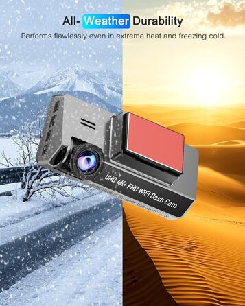 Відеореєстратор у машину 4K+1080P з CPL фільтром, 360°, WiFi, IPS 3.69