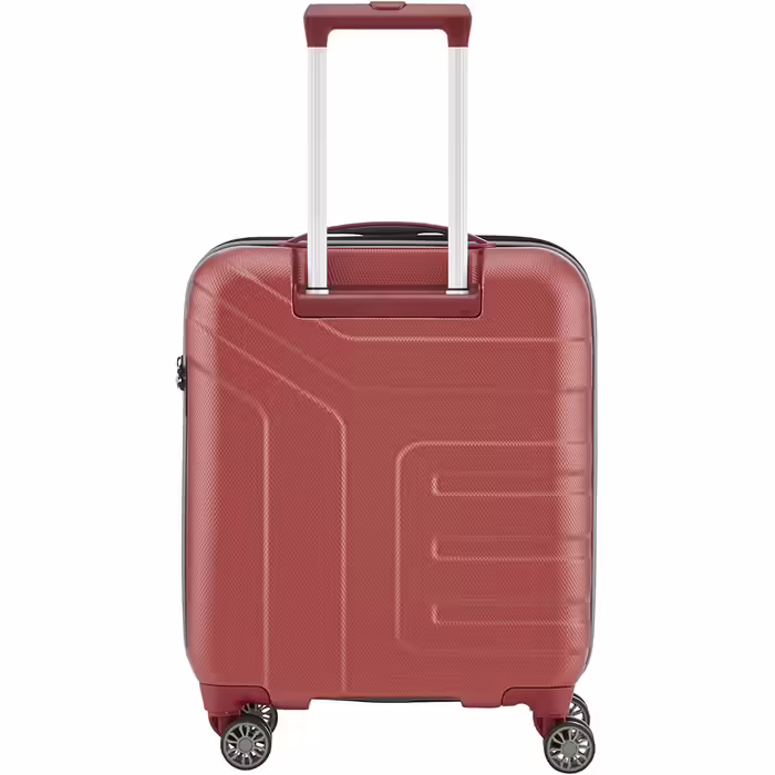 Жорсткий ручний чемодан Travelite VECTOR 55 см з TSA-замком, IATA, 4 колеса, 40 л, кораловий (червоний)