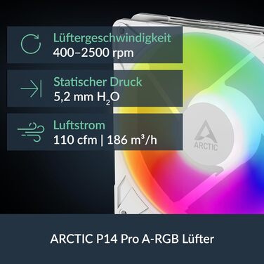 Система водяного охолодження ARCTIC Liquid Freezer III Pro 280 A-RGB для ПК: Intel & AMD, ефективна помпа PWM, 200–1900 rpm, білий колір