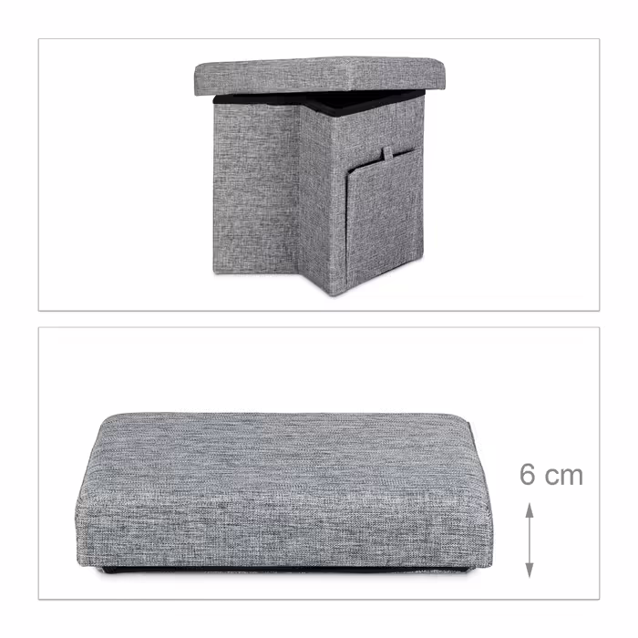 Relaxdays Folding Storage Ottoman