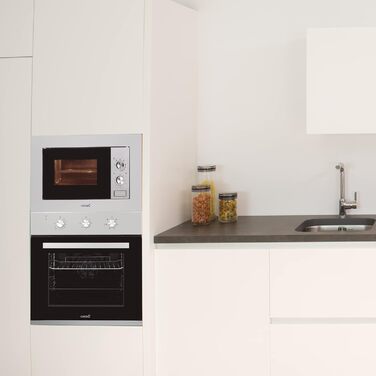 Мікрохвильова піч CATA MC 20 IX Inox: 20л, нержавіюча сталь, гриль 1000W, самостійне розморожування, таймер, ширина 60 см