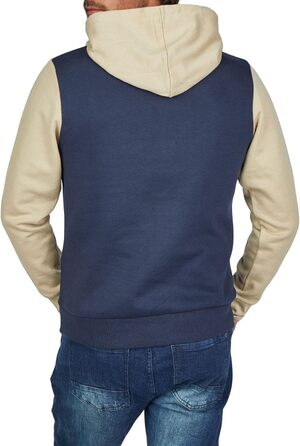 Чоловічий худі Jack & Jones JWHLOGO Blocking Regular Fit з принтом, великий розмір (Plus Size), багатоколірний (зелений, синій, бежевий), 5XL