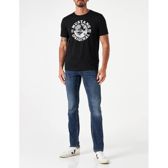 Джинси чоловічі MUSTANG Oregon Tapered Fit, блакитні, сірі, чорні, стрейч, розміри 30-40