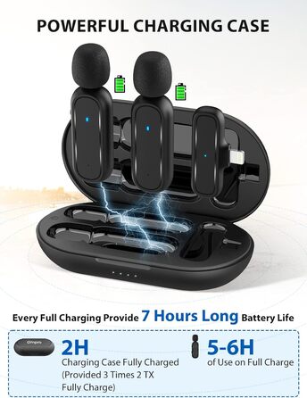 Мікрофон Lavalier Moman Handy Mini (Lightning) з шумозаглушенням та зарядним кейсом для iPhone, Vlog, Live-Streaming, YouTube, TikTok (жовтий)