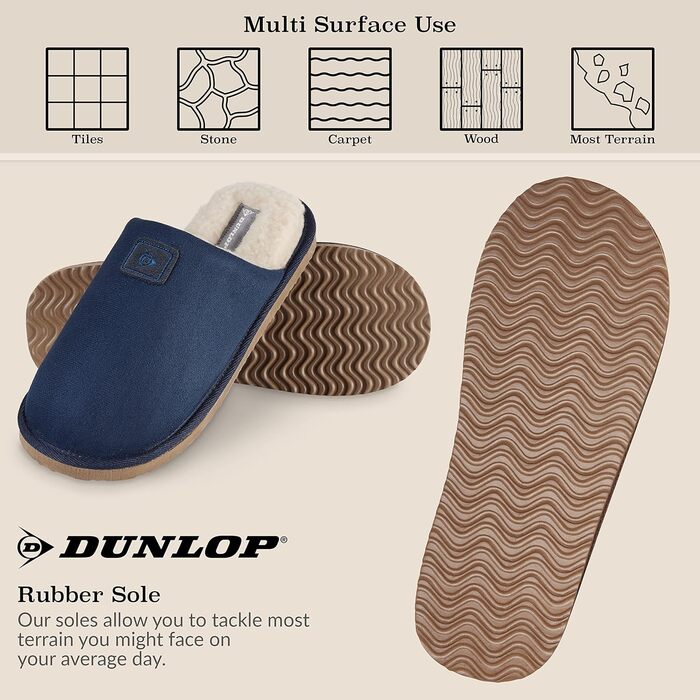 Чоловічі халапи Dlop з антиковзкою підошвою та плюшевою підкладкою (41 EU, Синій)