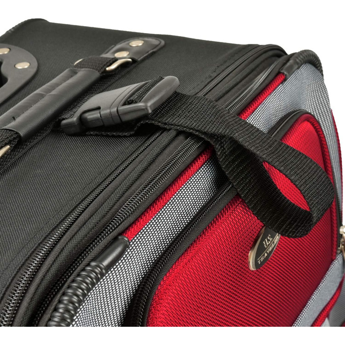 Набір валіз U.S. Traveler New Yorker (4 шт.) - червоний, розширюваний, легкий, м'який