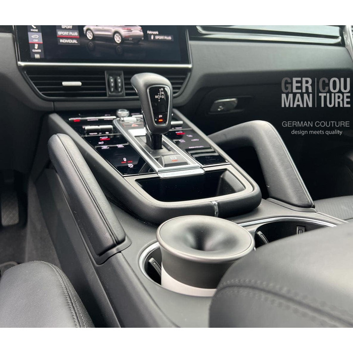 GC German Couture Ashtray Car Ashtray compatible with IQOS ILUMA PRIME TEREA Sticks & Heets Sticks + Glo Hyper Pro Air neo Sticks & for PLOOM Accessories, white/grey