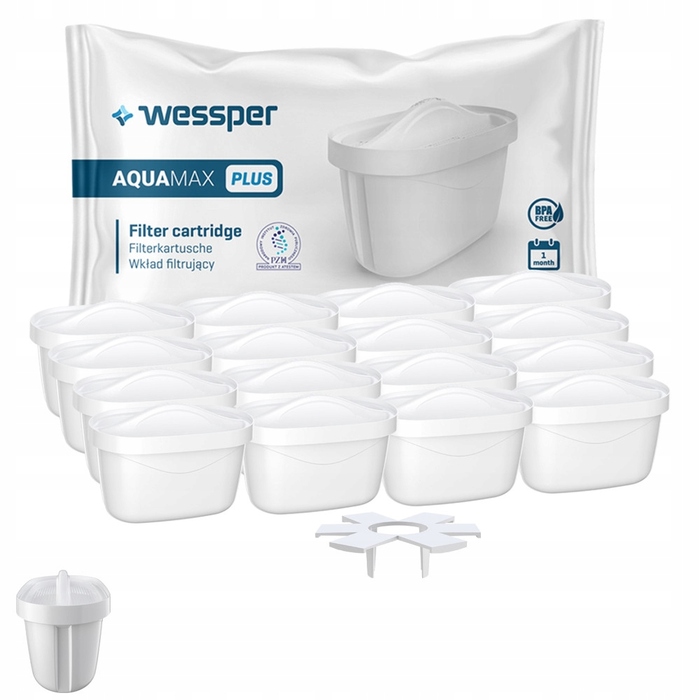Набір фільтрів AQUAMAX PLUS для глечиків BRITA, DAFI, AQUAPHOR — 16 шт.