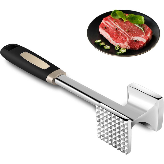 Подвійний м'ясорубка Gowkeey: ніж для відбивання м'яса, для стейків, шніцелів, курки та свинини