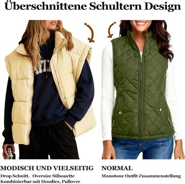 Легка степкова жилетка Daen Weste з коміром-стійкою, без рукавів, для осені/зими/міжсезоння, для активного відпочинку на природі, S-XXL (Хакі, S)